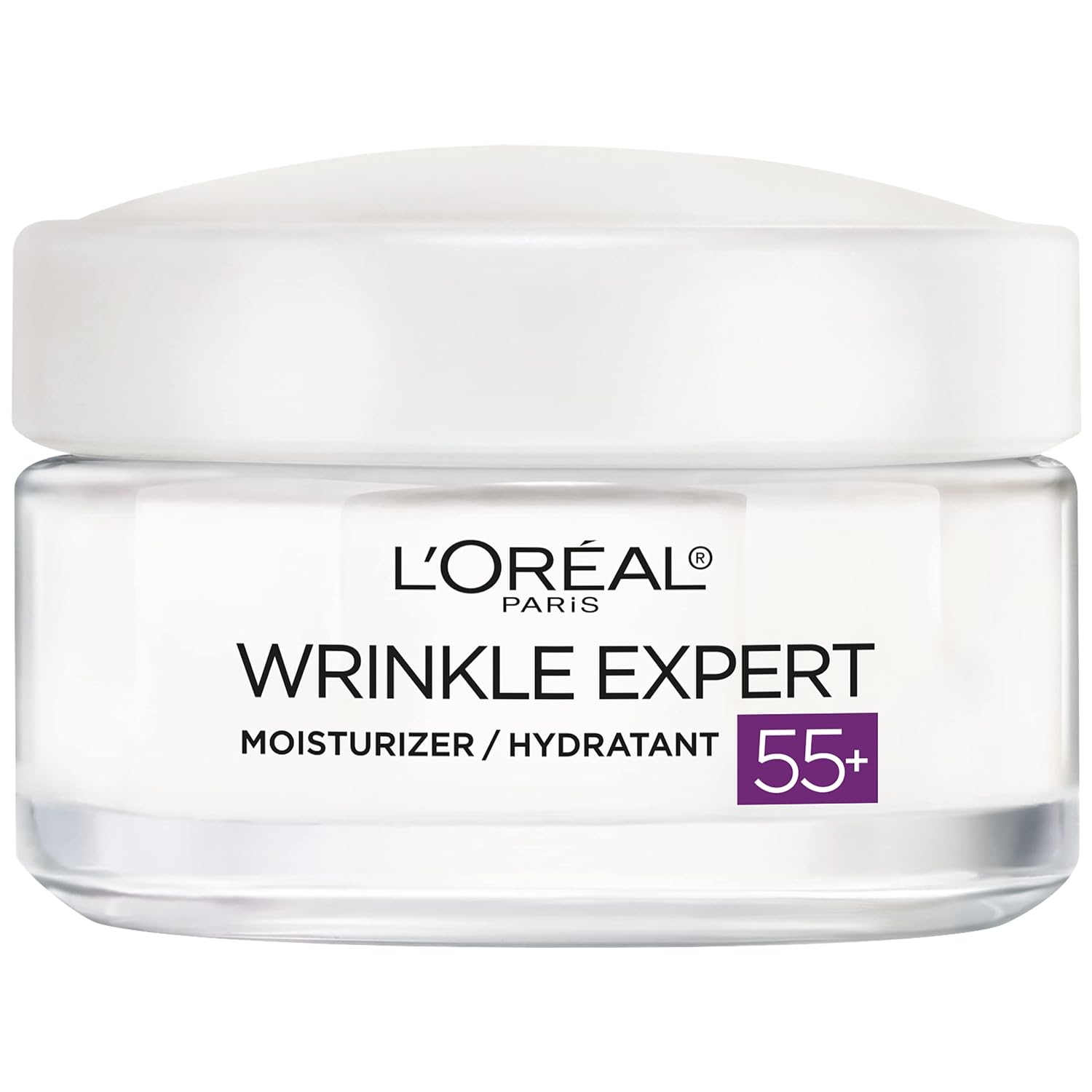 L’Oreal Paris Wrinkle Expert 55+ Anti-Aging Face Moisturizer with Calcium, Non-Greasy, Suitable for Sensitive Skin 1.7 fl. oz