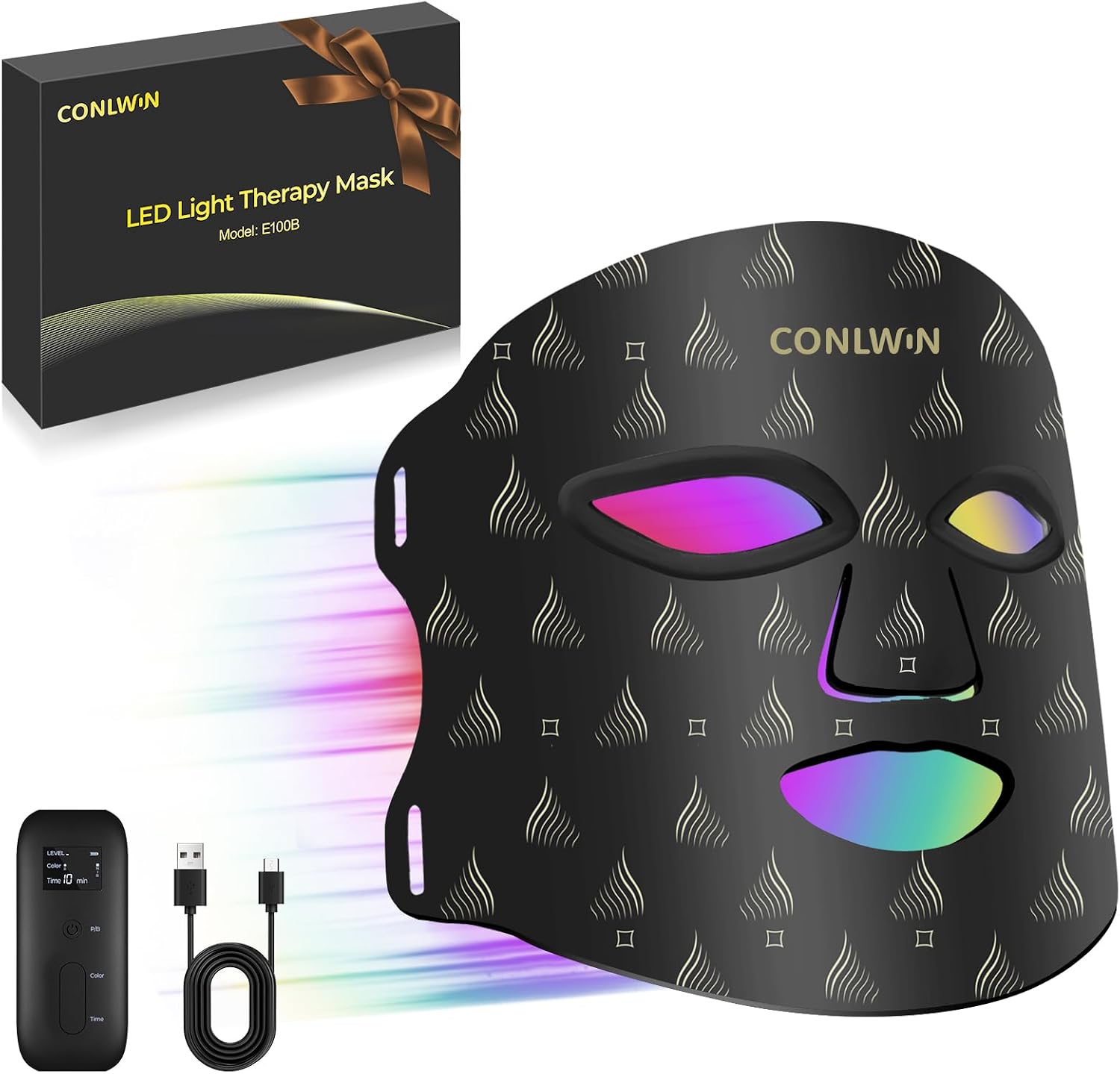 Red Light Therapy for Face, 850nm Infrared LED Mask, Model E100B