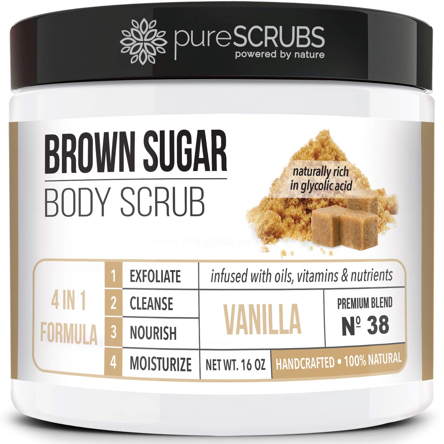 Premium Vanilla Brown Sugar Scrub, Exfoliating Body Scrub Set