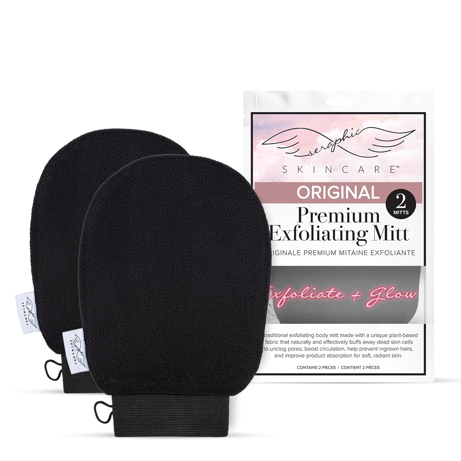 Original Premium Exfoliating Glove for Body 2pc – Body Scrubber Exfoliator